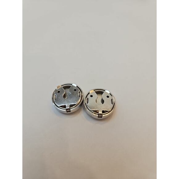 Vintage Anson Silver Tone And Blue Marble Cufflinks - Picture 2 of 4